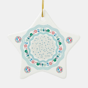 Ornement En Céramique Monde pandémique du virus de Corona