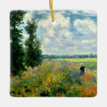 Ornement En Céramique Monet - Champ de pavot, Argenteuil<br><div class="desc">Poppy Field,  Argenteuil - Belle peinture de l'artiste impressionniste français Claude Monet</div>