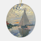 Ornement En Céramique Monet Sailboat Français Impressionnisme Art classi (Gauche)