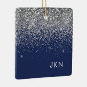 Ornement En Céramique Monogramme à Parties scintillant étincelante en ar (Droite)