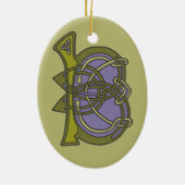 Ornement En Céramique Monogramme celtique B d'initiale de lettre de (Dos)