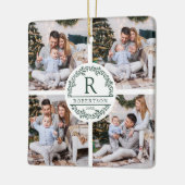 Ornement En Céramique Monogramme de Noël 5 photo (Gauche)