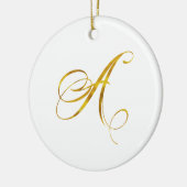 Ornement En Céramique Monogramme fait sur commande que les monogrammes (Gauche)