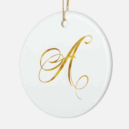 Ornement En Céramique Monogramme fait sur commande que les monogrammes (Gauche)