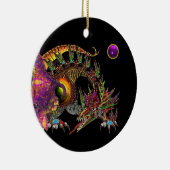 Ornement En Céramique Monogramme pourpre d'améthyste de DRAGO (Droite)