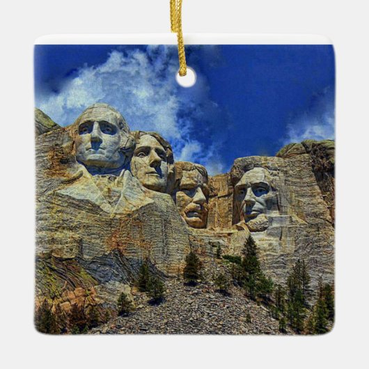 Ornement En Céramique Mont Rushmore South Dakota (Devant)
