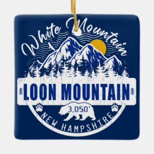Ornement En Céramique montagne de huon nouveau Hampshire Camping Vintage