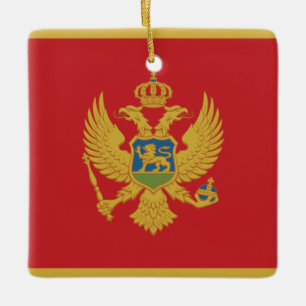 Ornement En Céramique Montenegro Flag 