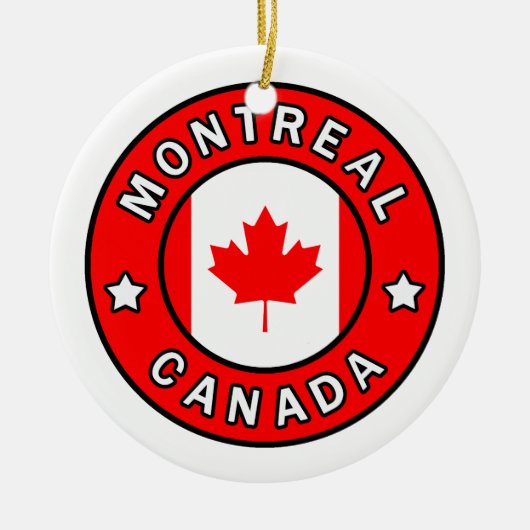 Ornement En Céramique Montréal Canada (Devant)