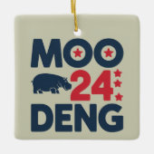 Ornement En Céramique Moo Deng 2024 Moo Deng Moo Deng Cute Baby Hippo (Devant)