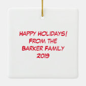 Ornement En Céramique Moose Cute Funny Noël (Dos)