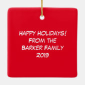 Ornement En Céramique Moose Cute Funny Noël (Dos)