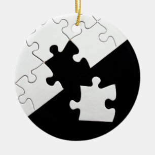 Ornement En Céramique Morceau de puzzle