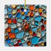 Ornement En Céramique Mosaïque en verre tendu | Marie et Jésus Noël (Dos)