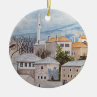 Mostar, Bosnie - Peinture Townscape Acrylique