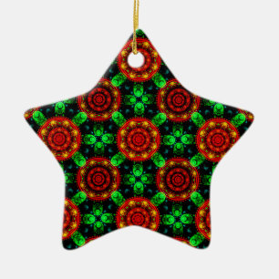 Ornement En Céramique Motif abstrait élégant boho moderne floral #504