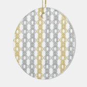 Ornement en céramique Motif argent et or (Gauche)