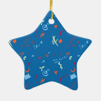 Ornement En Céramique motif "Call Me Love"