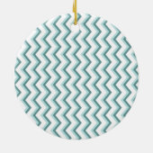Ornement En Céramique Motif Chevron ZigZag dans Mint Green (Dos)