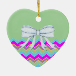 Ornement En Céramique Motif Chevrons Fête de Douche Bureau Destinée