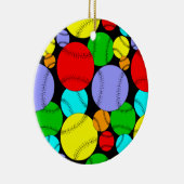 Ornement en céramique Motif de baseball (Droite)