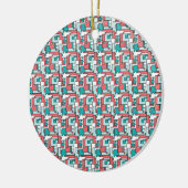 Ornement En Céramique Motif de briques rétro (Gauche)