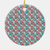 Ornement En Céramique Motif de briques rétro (Dos)