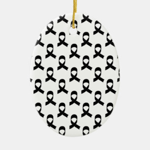 Ornement En Céramique Motif de ruban noir