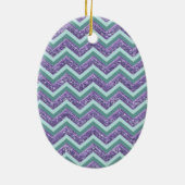 Ornement En Céramique Motif de verre Amethyst Zigzag (Dos)