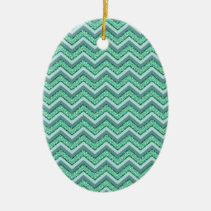 Ornement En Céramique Motif Emerald Chevron à facettes
