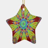 Ornement En Céramique Motif ethnique d'Asie africaine (Gauche)