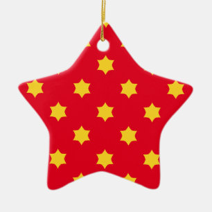 Ornement En Céramique Motif étoile jaune