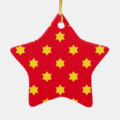 Ornement En Céramique Motif étoile jaune (Dos)