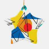 Ornement En Céramique Motif géométrique moderne rétro (Devant)