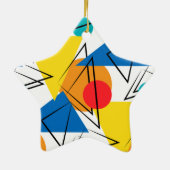 Ornement En Céramique Motif géométrique moderne rétro (Dos)