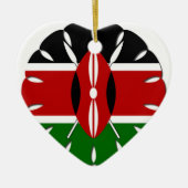 Ornement En Céramique Motif kenyan rond : un symbole national (Devant)