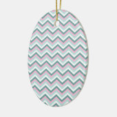 Ornement En Céramique Motif Ocean Mist Chevron (Gauche)