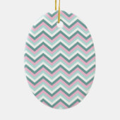 Ornement En Céramique Motif Ocean Mist Chevron (Dos)
