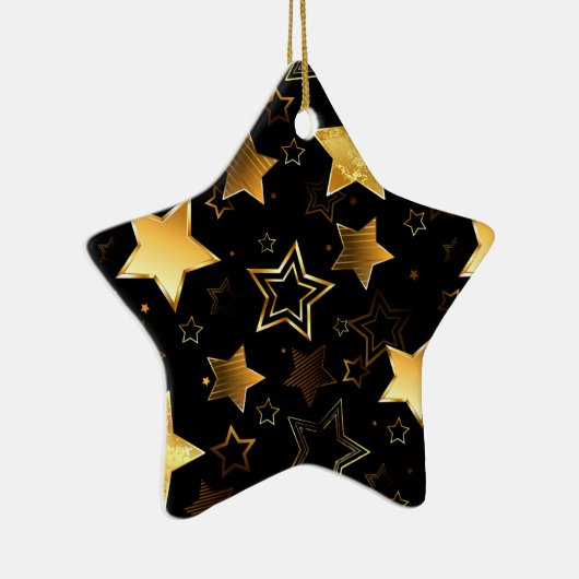 Ornement En Céramique Motif sans couture avec étoiles d'or (Droite)