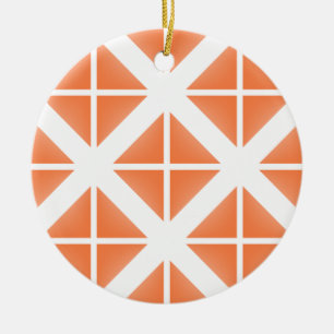 Ornement En Céramique Motif triangle Orange tendance