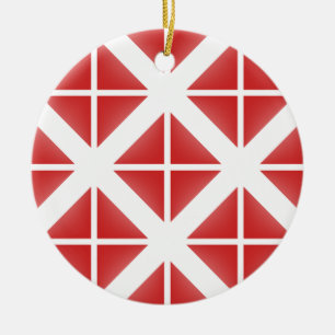 Ornement En Céramique Motif triangle rouge tendance