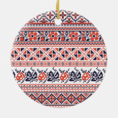 Ornement En Céramique Motifs de conception de point de croix (Dos)