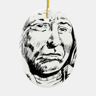 Ornement En Céramique Motivation du croquis en chef indien