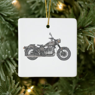 Ornement En Céramique Motocyclette Ural