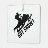 Ornement En Céramique Motoneige (Gauche)