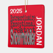 Ornement En Céramique Motoneige Extraordinaire PERSONNALISÉ (Gauche)