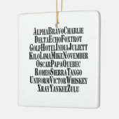 ORNEMENT EN CÉRAMIQUE MOTS ALPHABET PHONÉTIQUE / CODE (Gauche)