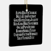 ORNEMENT EN CÉRAMIQUE MOTS ALPHABET PHONÉTIQUE / CODE (Droite)