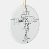 Ornement En Céramique Mots chrétiens (Droite)