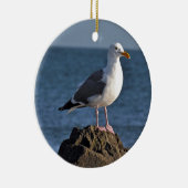 Ornement En Céramique Mouette blanche et océan (Droite)